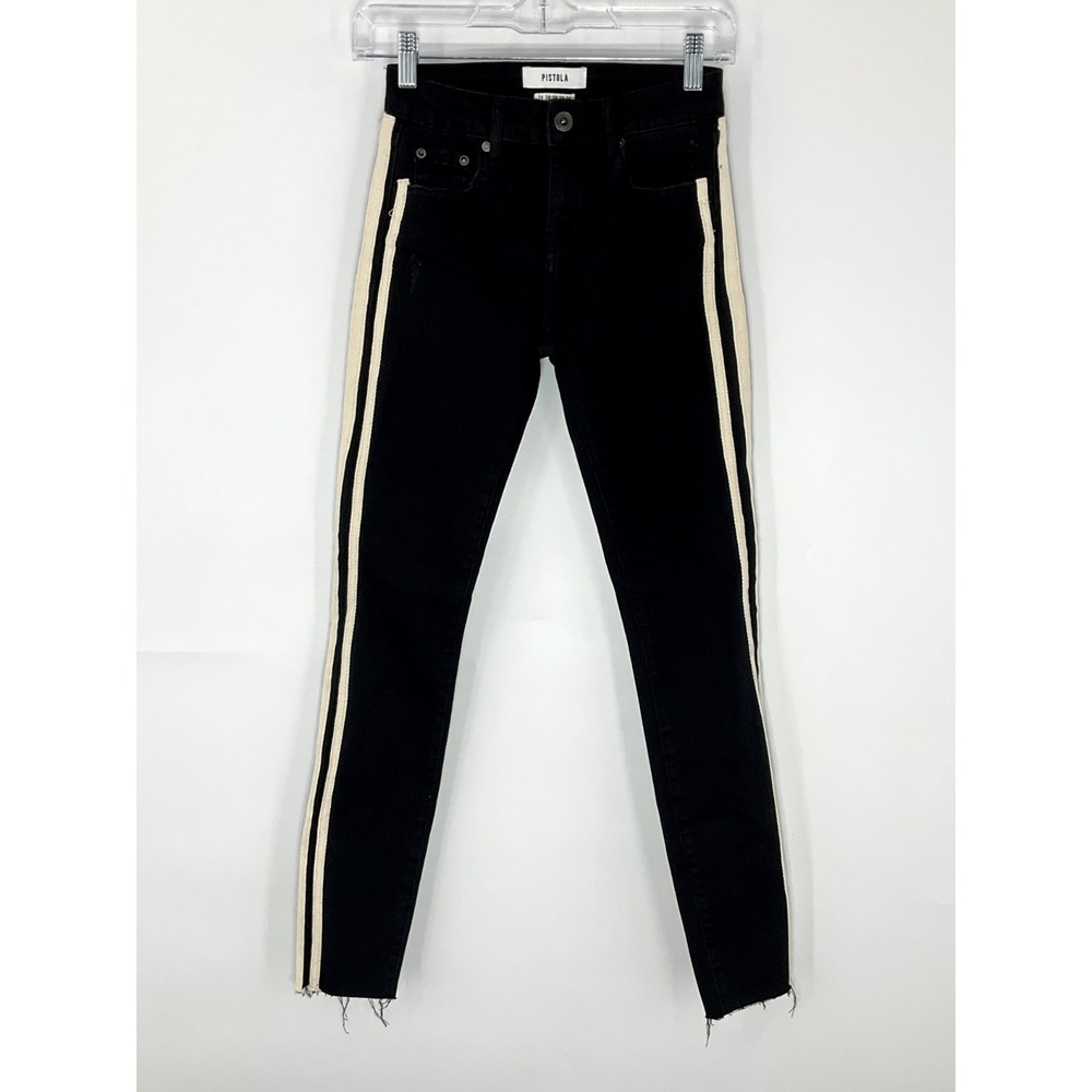 Pistola Audrey Berlin Night Skinny Jeans Women 24 Side Stripe Streetwear Preppy
